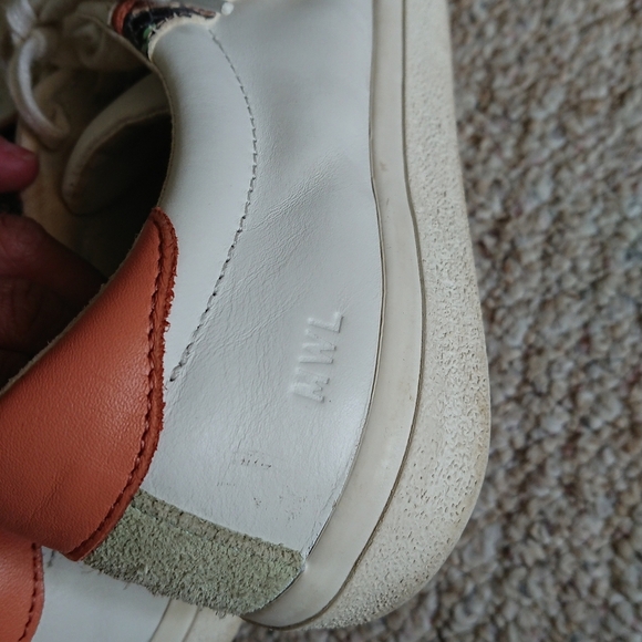 MADEWELL Sidewalk Sneakers in Snake Embossed Leather Wave Edition size 7.5 - Picture 10 of 16